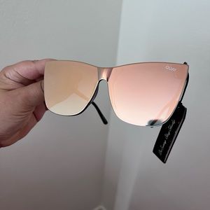 QUAY come thru gold reflective sunglasses
